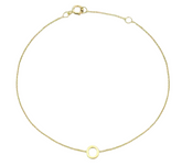 9ct YG MINI INITIAL 'O' B/L 15.5-19cm